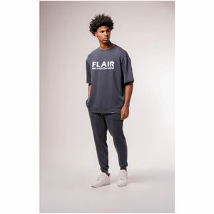 เสื้อยืดโอเวอร์ไซส์แบบไล่สีสำหรับ2025เสื้อยืดผ้าฝ้ายพิมพ์ลายหน้าจอแบบกำหนดเองเสื้อยืดโอเวอร์ไซส์สีเทาใส่ได้ทั้งชายและหญิง - Product Image 4