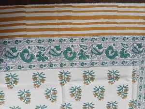 Cubierta de mesa de algodón indio floral de alta calidad de lujo hecho a mano para cocina, comedor y eventos de boda - Product Image 4