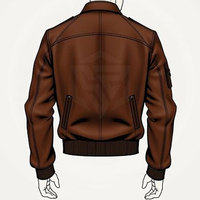 Blouson Bomber Hiver Personnalisé en Cuir PU Col Montant Style Urbain Doublure Épaisse Logo Avant - Service OEM/ODM Respirant Séchage Rapide