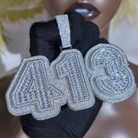 925 Plata Iced Out VVS D Moissanite Hip Hop joyería fina colgantes y dijes GRA certificado Diamante alternativo letras personalizadas