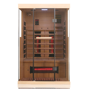 621-kle-h2 Canadian hemlock chất liệu trong nhà hồng ngoại xa phòng tắm hơi 2 người công suất với ống thủy tinh & mica tấm nóng kailier - Product Image 1