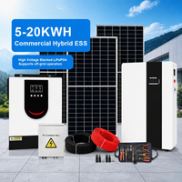 Système d'énergie solaire hybride éolien-solaire 20 kW avec stockage de batterie lithium-ion pour l'alimentation domestique