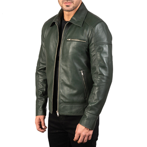 Veste en cuir véritable élégante pour homme de haute qualité, décontractée, imperméable, réversible, écologique, coupe-vent, respirante - Product Image 3
