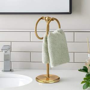 Elegante toallero de latón independiente, perfecto para baños de casas de lujo, estilo moderno, duradero, sólido, decoración premium. - Product Image 1