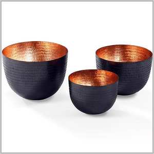 Bol de service alimentaire décoratif de dessus de table classique fait à la main de qualité supérieure bols de service de forme ronde noir et or bols à mélanger - Product Image 2