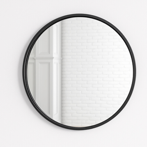 Miroir mural rond élégant avec cadre noir élégant qui améliore tout espace, parfait pour les salons, chambres ou salles de bains modernes - Product Image 2