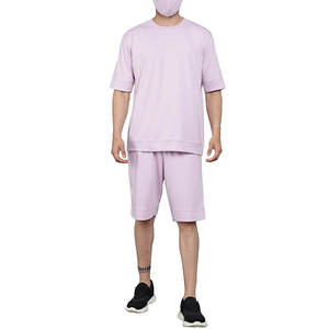 Men's <b>Twin</b> <b>Sets</b> Custom Logo 100% Cotton Eco-Friendly Premium Breathable Fabric Summer Casual Fit Solid Plus Size Low MOQ Factory - Product Image 6
