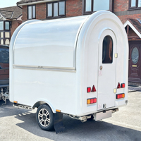 Remolque Móvil de Comida Estilizado en Venta, Carrito Totalmente Equipado para Helados y Aperitivos Fritos, con Energía Integrada, Camión de Concesiones Resistente a la Corrosión