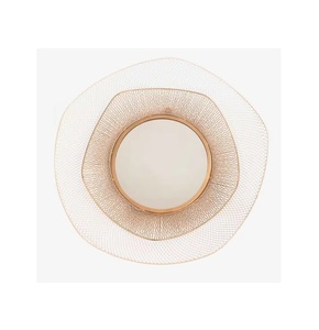 Marco de espejo de pared de Color dorado de nuevo diseño Uso de espejo de forma redonda de buena calidad para decoración de baños - Product Image 4