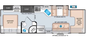 Used 2020 T-h-o-r C-h-a-t-e-au 31W Travel Trailers Outdoors Caravan House RV Campers - Product Image 6