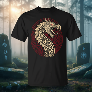 T-Shirt Jrmungandr Serpente del Mondo, Mitologia Celtica e Norrena, Abbigliamento Promozionale - Product Image 3