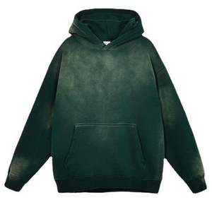 Premium Quality Blank Acid Wash Vintage Distressed Heavyweight 400gsm Fleece Fashion Knitted Manufacturer Hoodie <b>for</b> Men - Product Image 4