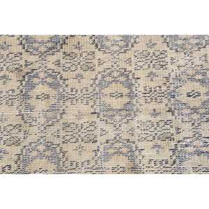 Alfombra Turca Pequeña, Alfombra Vintage de 2.3x4.3 pies, Alfombra de Lana con Rayas Azules - Product Image 3