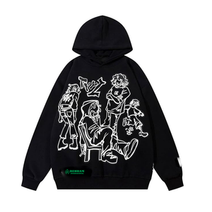 Nouveauté : Sweat-shirts à capuche unisexes 100 % coton avec fermeture éclair, quantité en gros, impression personnalisée en relief, 400 GSM, molleton fantaisie, French Terry - Product Image 5