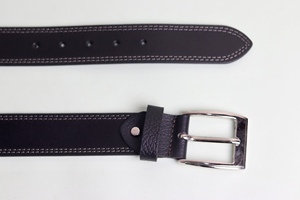 เข็มขัดหนังแท้คุณภาพพรีเมียมแบบเย็บสองชั้น พร้อมหัวเข็มขัดโลหะผสม กว้าง 40 มม. เป็นมิตรกับสิ่งแวดล้อมและทนทาน - Product Image 2