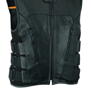 Chaleco de moto de piel de vaca de alta calidad al por mayor/Color personalizado Fabricación de alta calidad Chaleco de moto de hombre - Product Image 5