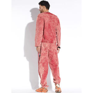 Chándal de hombre lavado con ácido hecho a medida de alta calidad, diseño ajustado multicolor, precios al por mayor para la temporada de invierno - Product Image 5