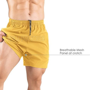 New Arrival Private Label Men's <b>Elastic</b> Waist Solid Shorts for Adult OEM Service Wholesale Custom Design - Product Image 5
