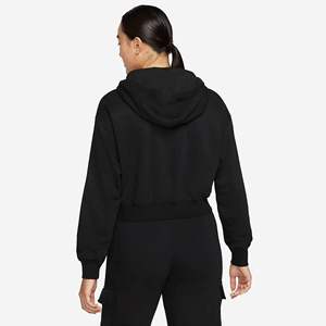Sudadera con capucha con cordón de mezcla de algodón suave de corte holgado para mujer, sudaderas con capucha recortadas para mujer, lo mejor para el uso diario - Product Image 5