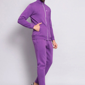Ensemble de survêtement de sport d'hiver pour hommes, personnalisé avec logo, en coton/polyester, respirant, séchage rapide, léger, taille élastique, pour la gym et le jogging, grandes tailles - Product Image 2