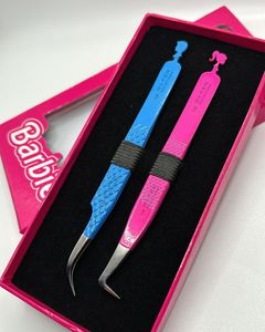 Pinzas para Extensión de Pestañas de Acero Inoxidable Sostenible, Empujador de Cutículas, 90 Grados, Mango en Forma de Corazón, Punta Puntiaguda - OLFEN - Product Image 1