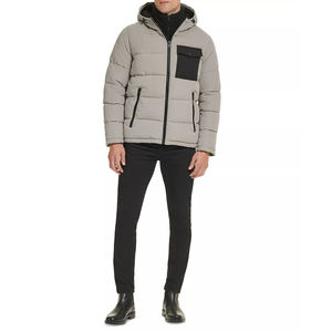 Veste à bulles en nylon personnalisée veste d'hiver matelassée pour hommes capuche amovible brillante respirante imperméable grande taille au tarif de gros - Product Image 5