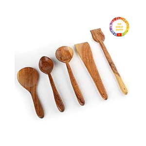 Cucharas de madera de Vietnam asequibles Herramienta de cocina para cocinar Comedor Hecho a mano de madera natural - Product Image 1