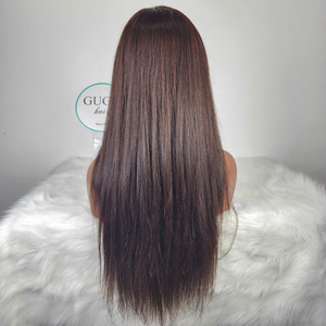 Pelucas de cabello humano vietnamita 100% de 22 pulgadas, recto Natural con extensiones de doble estiramiento de encaje Frontal de 13x6 en estilo Natural - Product Image 4
