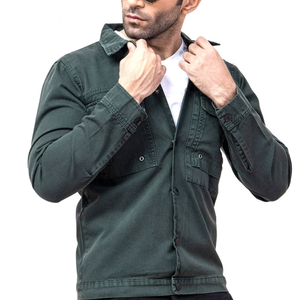 Veste en jean en coton léger la plus vendue pour hommes avec service OEM personnalisé haut tendance à quantité minimale de commande bas et logo à l'avant - Product Image 3