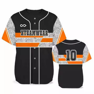 Maillot de baseball unisexe personnalisé pour adultes en gros, 100 % polyester respirant, antibactérien, évacuant l'humidité, impression par sublimation - Product Image 5