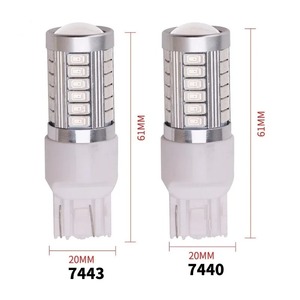 Ampoules LED pour voiture PY21W P21/5W 1156 Ba15s 1157 Bay15d, clignotants, 12V 33SMD 7000K blanc, feux de freinage, feux de recul, feux de stationnement - Product Image 4