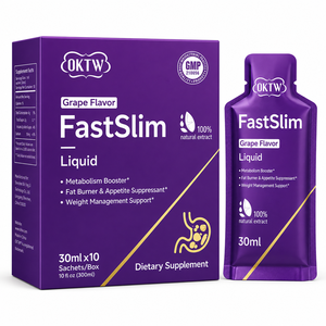 OKTW FastSlim Liquide Saveur Raisin Stimulant Métabolique Coupe-Faim Gestion du Poids OEM Marque Privée Prêt à Expédier - Product Image 1
