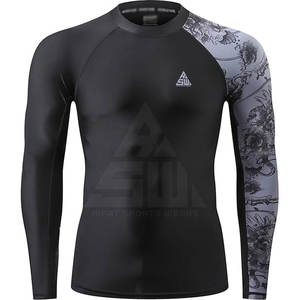 Rash Guard pour hommes Fitness Wear Tight Fit Respirant Respectueux de l'environnement Séchage rapide Design professionnel Parfait pour l'entraînement Gym Sports - Product Image 1