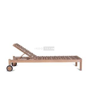 Melbourne Eco-Friendly Outdoor <b>Sun</b> <b>Lounger</b> Daybed Solid Teak Wood Furniture for Villa Courtyard Poolside Commercial Use - Product Image 2