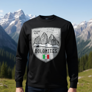 T-shirt à manches longues avec motif paysage alpin, motif inspiré de la nature, haut promotionnel - Product Image 3