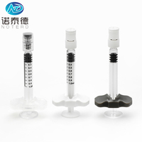 Borosilicate 1ml de long Luer Lock étanche au gaz stérile bouchon inviolable seringue préremplie en verre pour embellir