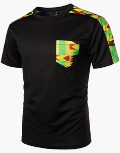 Vente en gros 2024 Collection été Logo personnalisé imprimé Polyester T-Shirt pour hommes décontracté Sport Style manches courtes Plus Patchwork - Product Image 6