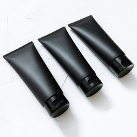 Botol krim penghilang wajah pria, 100g 100ml Scrub hitam cuci wajah kosmetik tabung cahaya