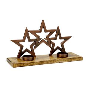 Porte-bougie étoile en bois blanc de qualité supérieure, décoration d'intérieur, support de bougie étoile en bois moderne, décoration de table de Noël, ornement - Product Image 3