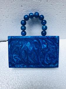 Luxe vert ovale résine boîte embrayage cristal pierre conception élégant boucle charme mariée fêtes de mariage à la mode fronde chaîne - Product Image 6