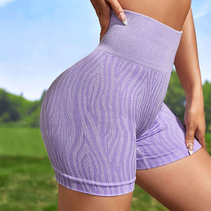 New Women's Solid Yoga <b>Shorts</b> OEM with High Waist Quick Dry Four-Way <b>Stretch</b> & Breathable for Fitness Running & Gym - Product Image 3