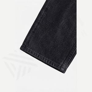 Jeans en denim pour homme, coupe droite ample, taille mi-haute, 14 oz, entièrement orné de strass, impression numérique 3D, séchage rapide, personnalisable, pour l'hiver et l'automne - Product Image 6
