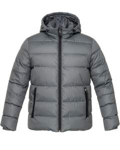 Veste matelassée grise pour homme avec capuche, manteau chaud matelassé en duvet, léger, coupe-vent, vêtements d'extérieur d'hiver pour les activités de plein air - Product Image 1