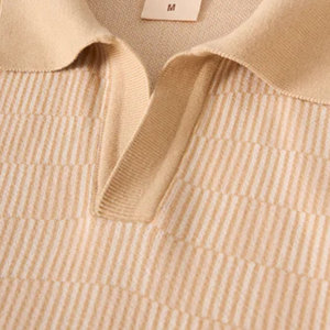 Chemise décontractée tricotée unie pour homme de haute qualité – Dernier design, respirante, infroissable, écologique, best-seller - Product Image 3