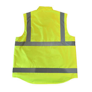 Chaleco de seguridad sin mangas de alta visibilidad con cinta reflectante para trabajadores de la construcción y exteriores - Product Image 4