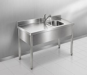 Évier industriel en acier inoxydable 304 pour pré-nettoyage et décontamination en milieu hospitalier, pour CSSD, avec dimensions personnalisées - Product Image 2