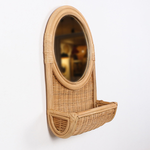 Étagère murale en rotin de style maison Vintage, étagères de salle de bain en rotin, étagère de salle de bain murale faite à la main au Vietnam - Product Image 4