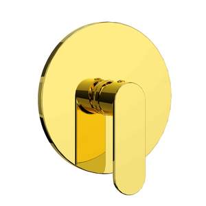 Miscelatore doccia da incasso a parete monostrato a 1 vie cromato lucido, sistema scatola Color oro, una serie per rubinetti da bagno e doccia - Product Image 1