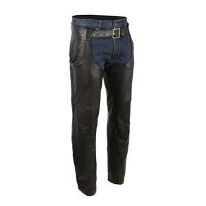 Pantalones de cuero hechos a medida para hombre, cintura alta, lona, diseño único con patrón recto, logotipo personalizado, precio al por mayor, estilo informal - Product Image 1