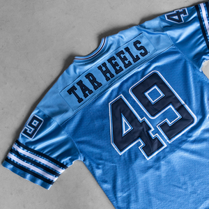 Venta al por mayor de diseño personalizado de fútbol americano Retro malla Jersey Transferencia de Calor impreso de gran tamaño corto transpirable de talla grande - Product Image 3